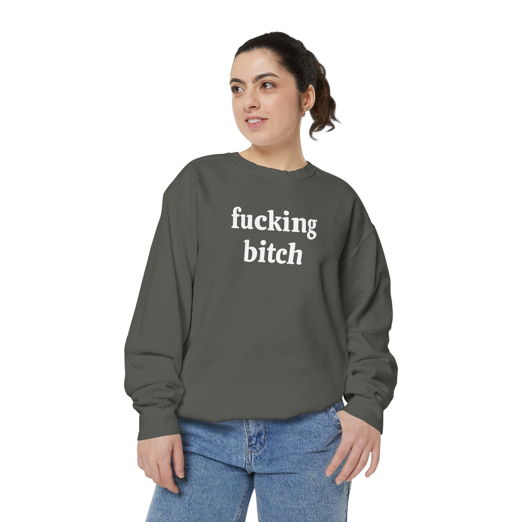 fucking bitch embroidered sweatshirt